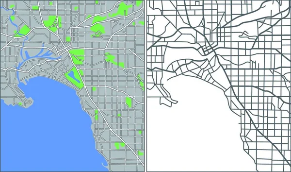 Melbourne Karte Vektorillustration Einfaches Design — Stockvektor