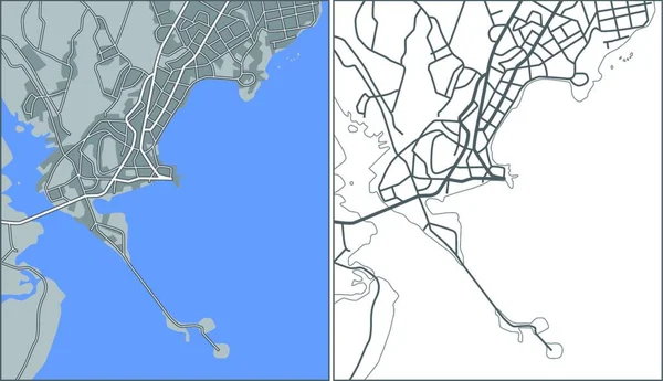 パナマ地図 ベクトル図シンプルなデザイン — ストックベクタ