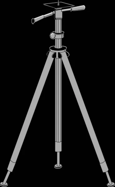 Tripod Camera Векторная Иллюстрация Простой Дизайн — стоковый вектор