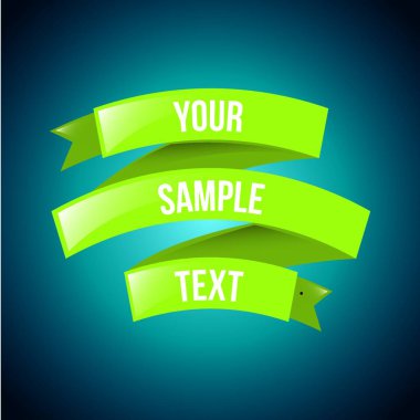 yeşil kurdele vektör illüstrasyonu 