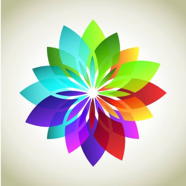 parlak çiçek vektör illüstrasyonu 