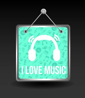 Web için kulaklık simgesi, vektör illüstrasyonu