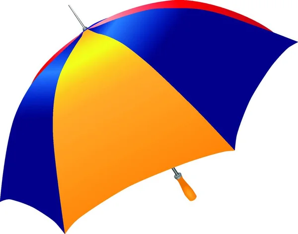 Mehrfarbiger Regenschirm Vektorillustration Einfaches Design — Stockvektor