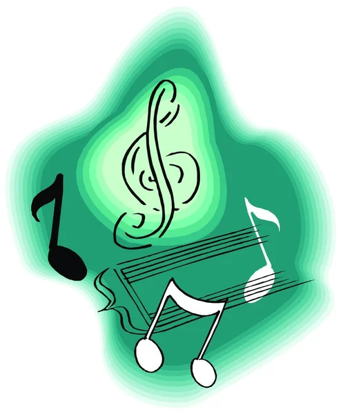Simboli Musicali Illustrazione Vettoriale — Vettoriale Stock
