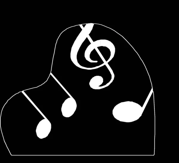 Muzikale Symbolen Vector Illustratie — Stockvector