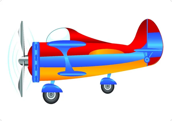 Small Plane Vector Illustration — Stock Vector