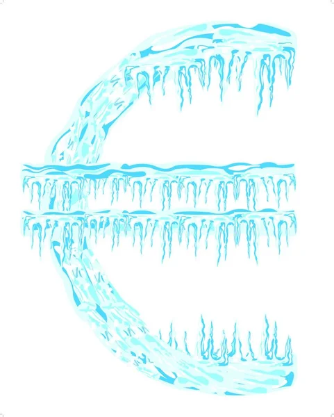 Знак Євро Льоду Проста Векторна Ілюстрація — стоковий вектор