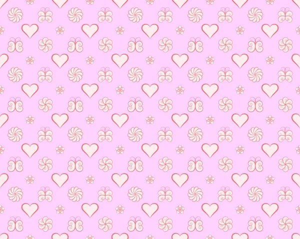 Rosa Valentinstag Karte Hintergrundvorlage Für Kopierraum — Stockvektor