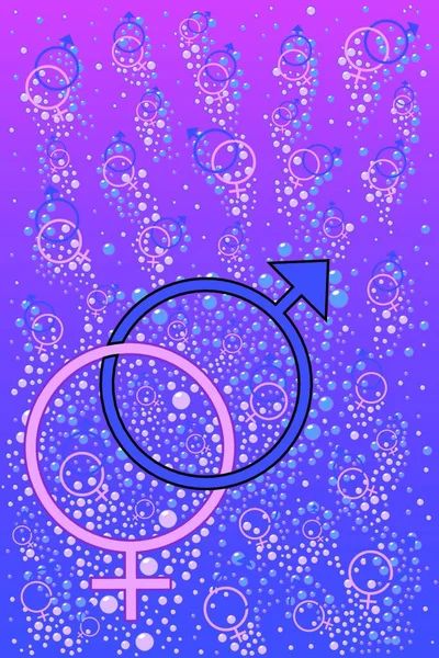 Male Female Symbols Vector Illustration — Stock Vector