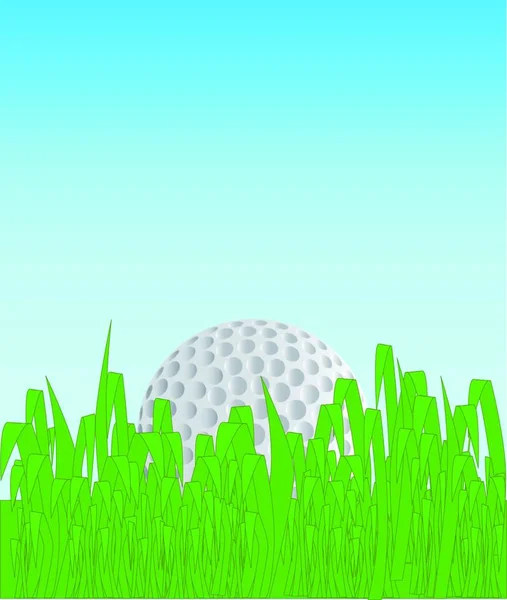Pallina Golf Rough Illustrazione Grafica Vettoriale — Vettoriale Stock