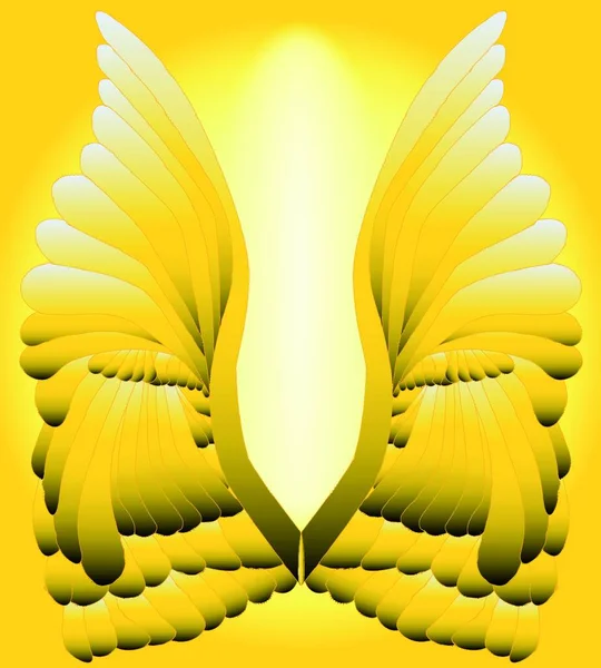 Golden Wings Illustrazione Grafica Vettoriale — Vettoriale Stock