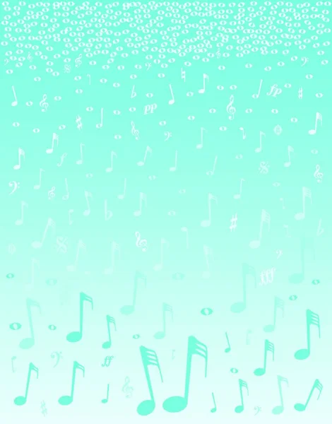 Raining Music Modern Vector Illustration — Stock Vector
