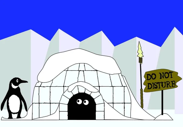 Eskimo Winter Graphic Vector Illustration — Stock Vector