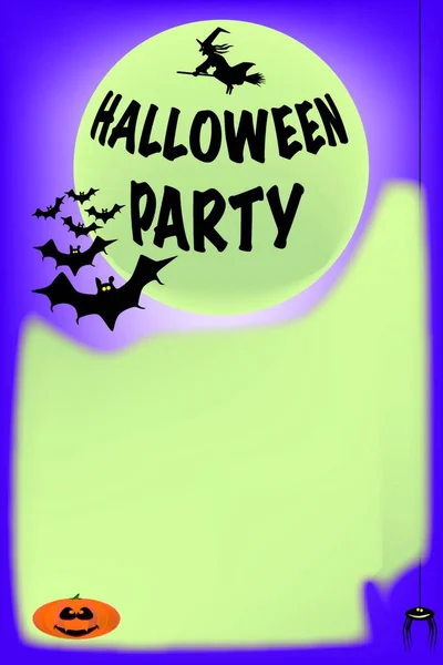 Affiche Halloween Illustration Vectorielle Colorée — Image vectorielle