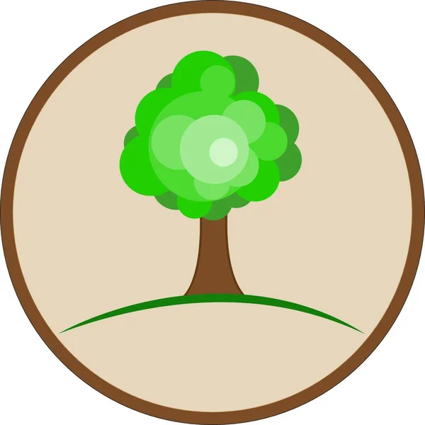 Árbol Logo Vector Ilustración — Vector de stock