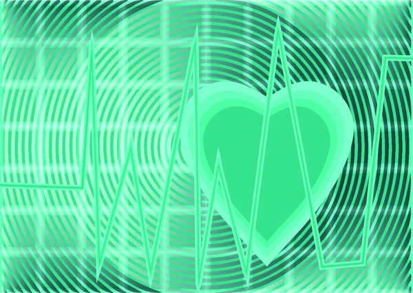 Heartbeat Pulse Vector Illustration — Stock Vector