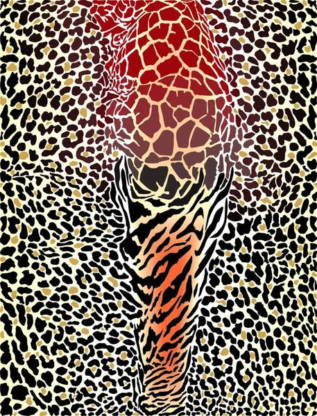 Animal Pattern Printed Background Vector Illustration — Stock Vector
