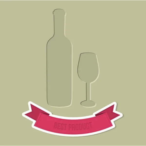 Ilustración Del Vector Etiqueta Vino — Archivo Imágenes Vectoriales