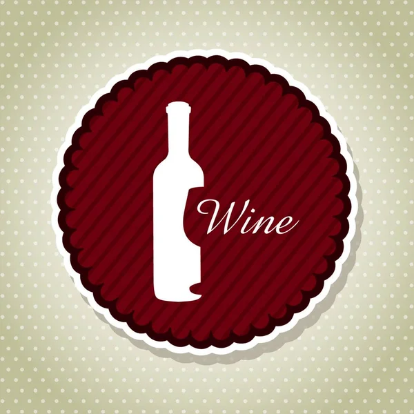 Şarap Etiketi Vektör Illüstrasyonu — Stok Vektör