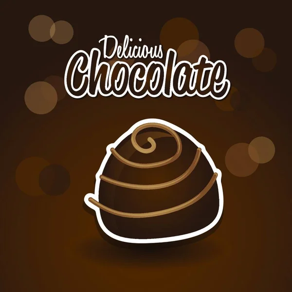 Icône Truffe Chocolat Pour Toile Illustration Vectorielle — Image vectorielle