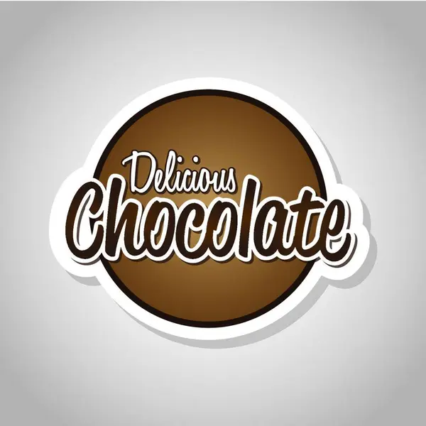 Delicious Chocolate Vector Illustration — Stock Vector