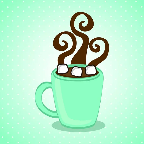 Warme Chocolade Icoon Voor Web Vector Illustratie — Stockvector