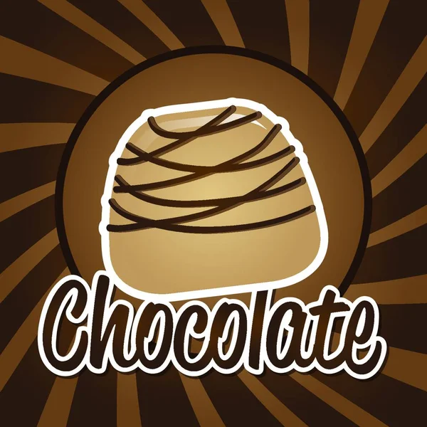 Chocolade Truffel Vector Illustratie — Stockvector