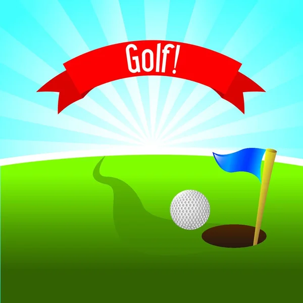 Illustrazione Golf Illustrazione Vettoriale — Vettoriale Stock