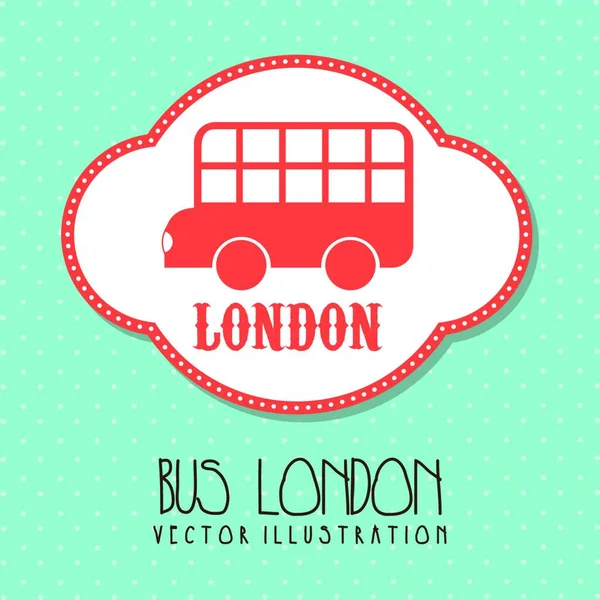 Bus London Vector Illustration — 스톡 벡터