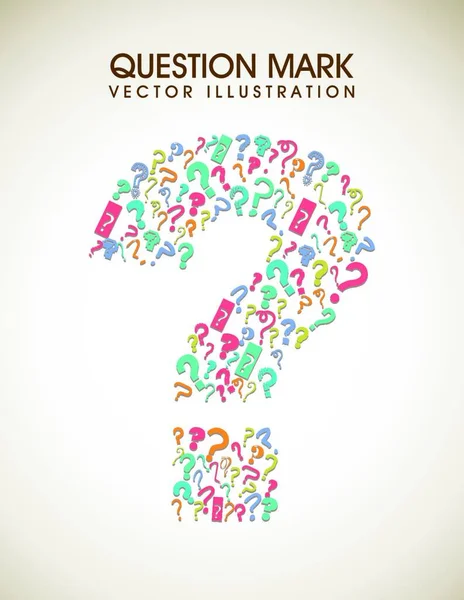 Question Mark Web Simple Illustration — Stock Vector