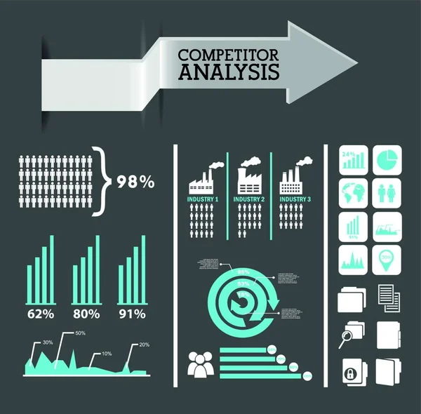 Infografikai Sablon Üzleti Koncepció — Stock Vector