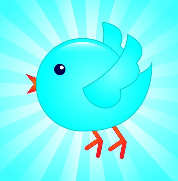 Illustration Vectorielle Oiseau Bleu — Image vectorielle