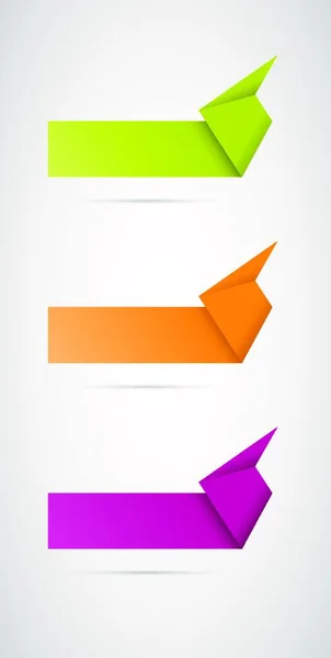 Origami Button Vector Illustration — Stock Vector