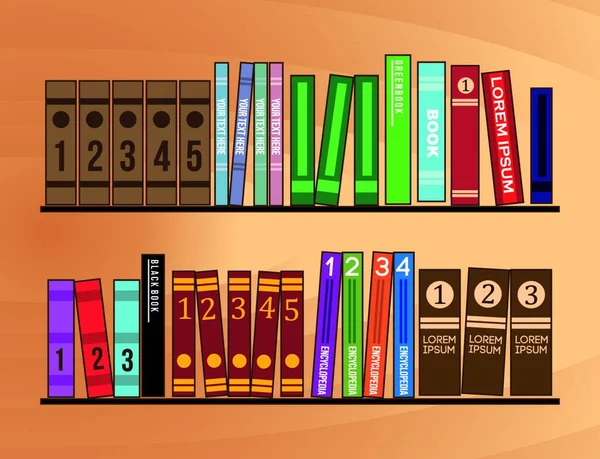 Illustrazione Vettoriale Icona Libreria — Vettoriale Stock