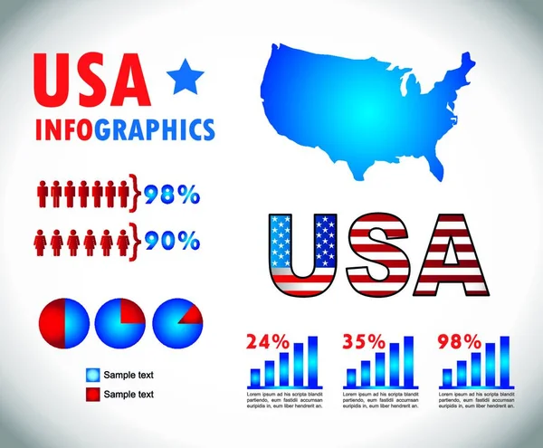 Modelo Infográfico Colorido Ilustração Moderna — Vetor de Stock