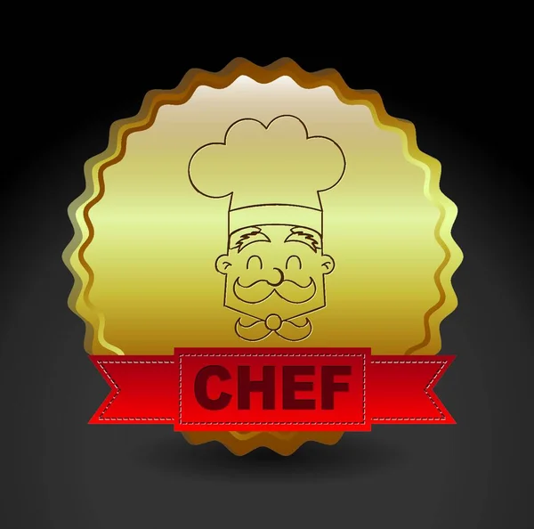Icône Chef Illustration Vectorielle Simple — Image vectorielle