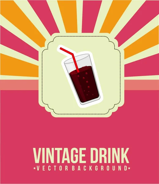 Vintage Drink Vector Illustration — Stock Vector