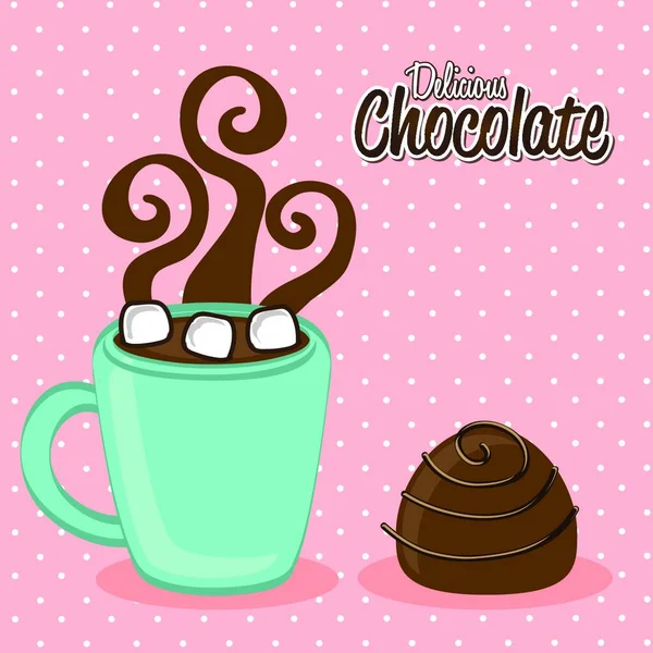 Hot Chocolate Vector Illustration — Stock Vector