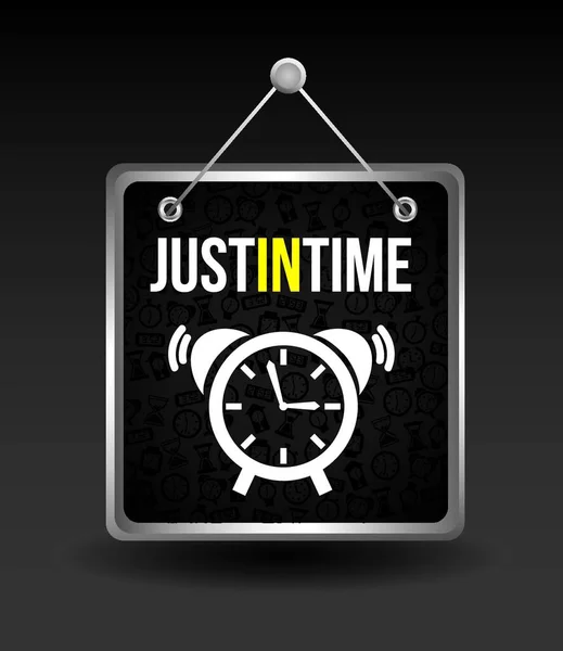 Just Time Sign Vector Illustration — Stock Vector