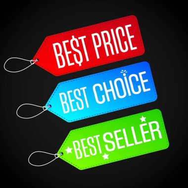 etiketler vektör illüstrasyonunu ayarlar