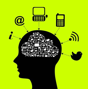 bulut bilgisi, grafik vektör illüstrasyonu 