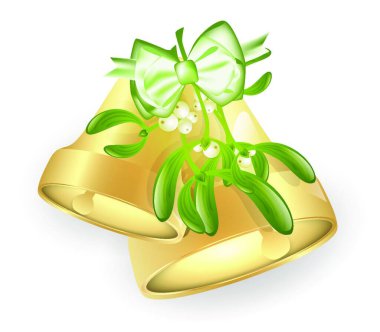 Ökse otlu çanlar, grafik vektör illüstrasyonu 