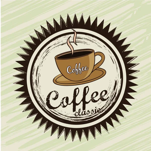 Kaffee Etikettenvektor Illustration — Stockvektor