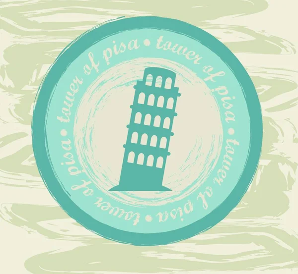 Pisa Kulesi Vektör Illüstrasyonu — Stok Vektör