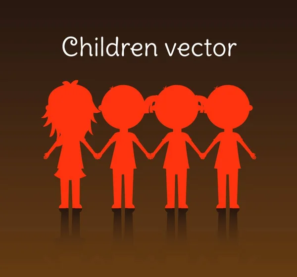Niños Ilustración Vectorial Gráfica — Vector de stock