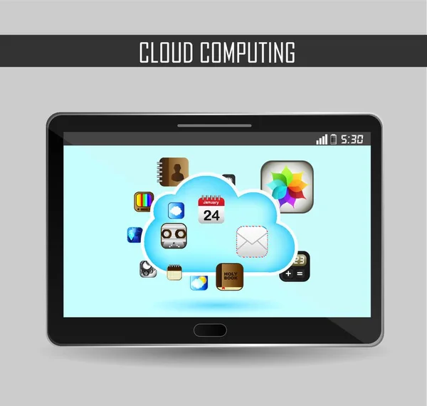 Cloud Computing Concept Abstrait Illustration Vectorielle — Image vectorielle