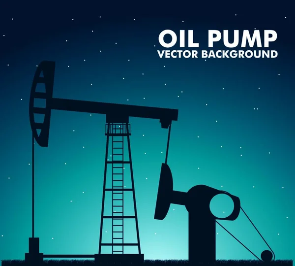Olejové Čerpadlo Grafické Vektorové Znázornění — Stockový vektor