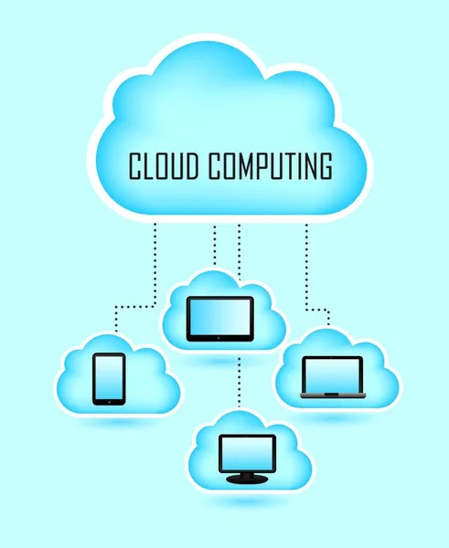 Cloud Computing Abstract Concept Vector Illustration — Stock Vector