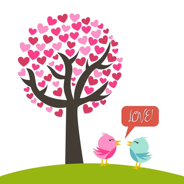Amour Oiseaux Illustration Vectorielle Graphique — Image vectorielle
