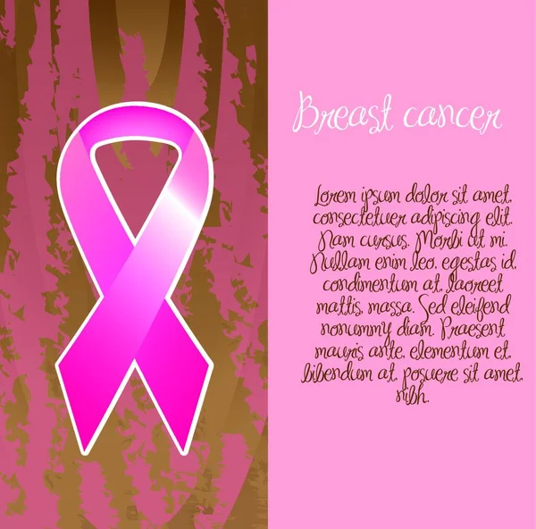 Bröstcancermedvetenhet Band — Stock vektor